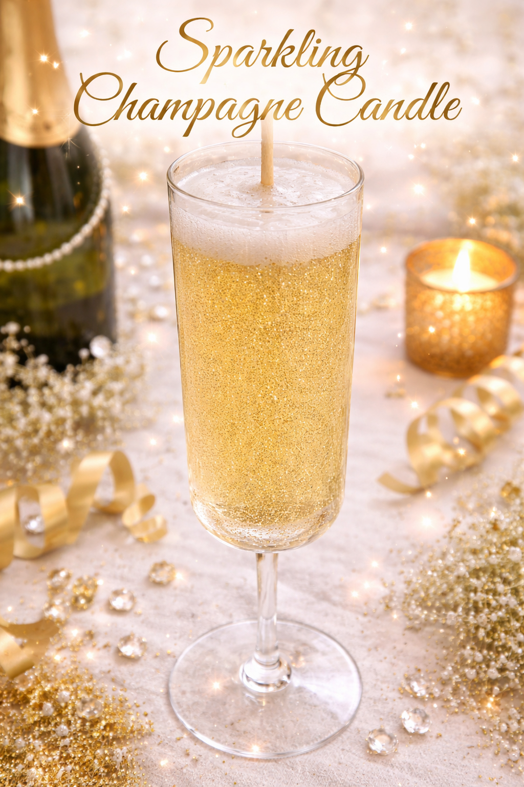 Champagne me honey candle
