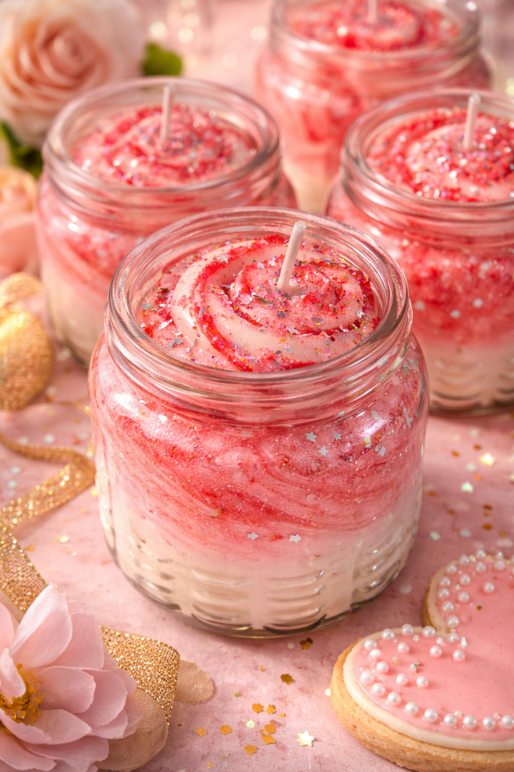 Rose Cream Candle — 6.5 oz Sugar Berry Bloom