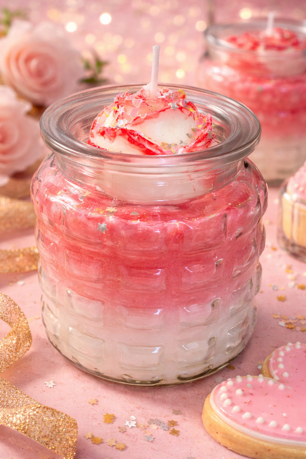 Rose Cream Candle — 6.5 oz Sugar Berry Bloom